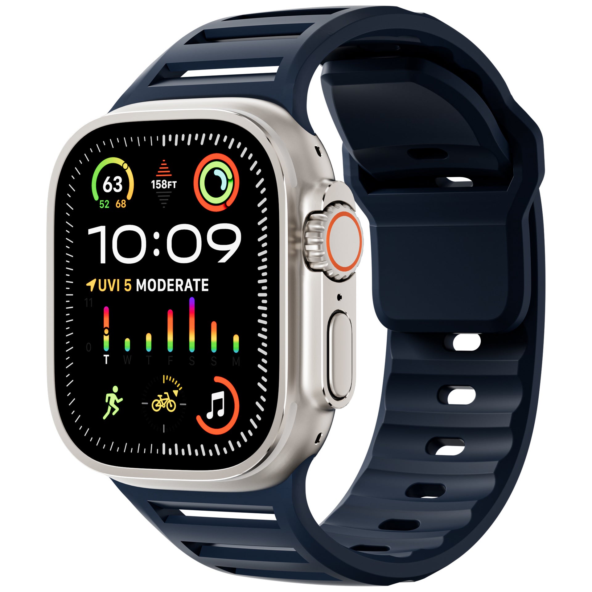 CloudFlex Rubber Strap For Apple Watch Ultra 3-1 / 46mm / 45mm / 44mm