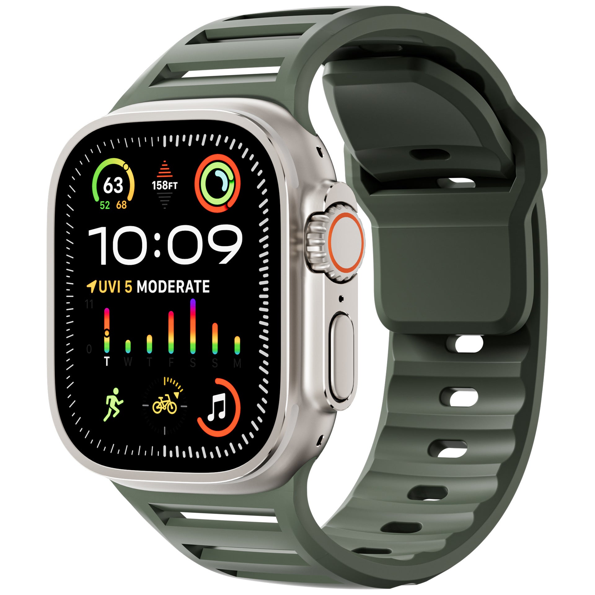 CloudFlex Rubber Strap For Apple Watch Ultra 3-1 / 46mm / 45mm / 44mm