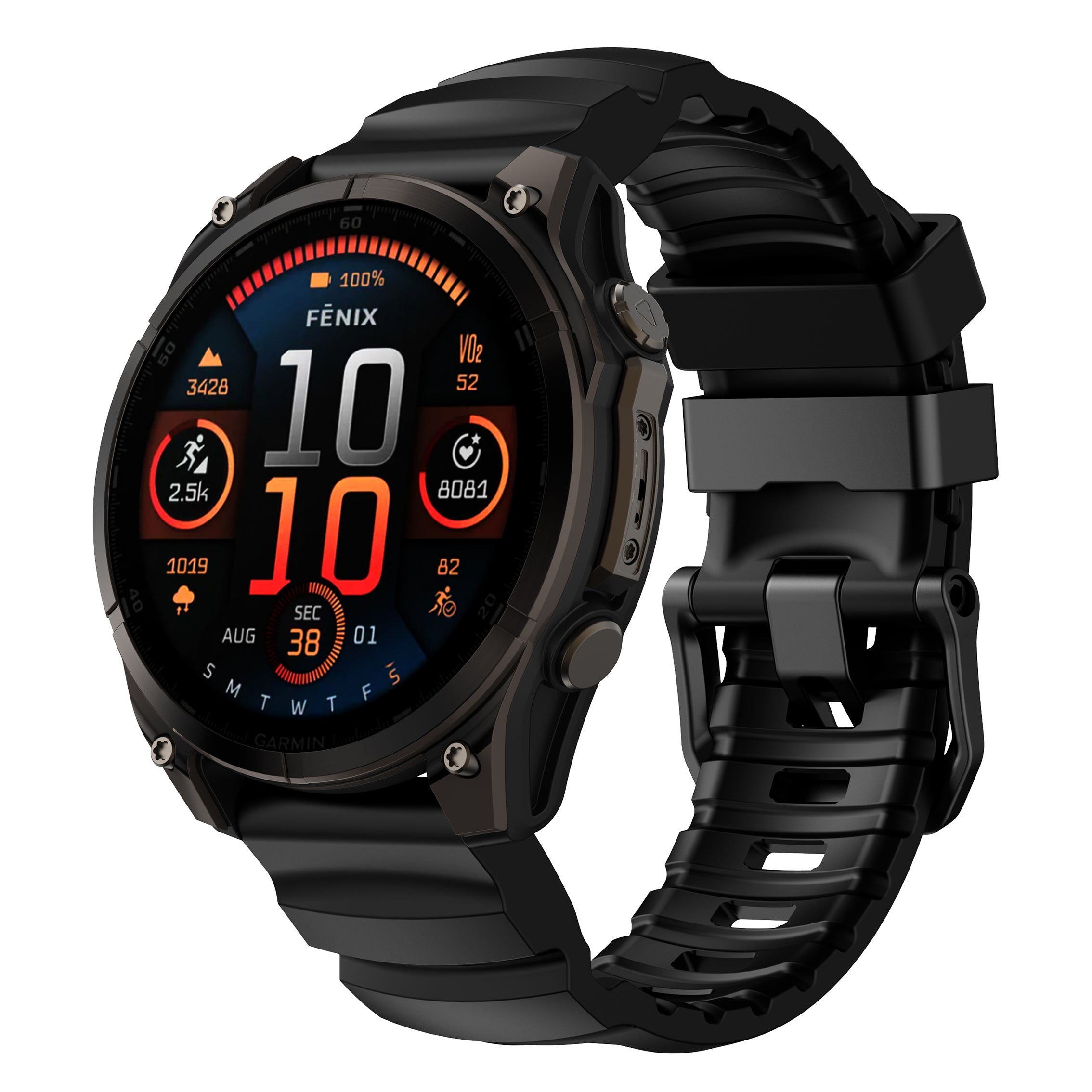 22/26mm QuickFit Summit FKM Rubber Strap for Garmin Watch