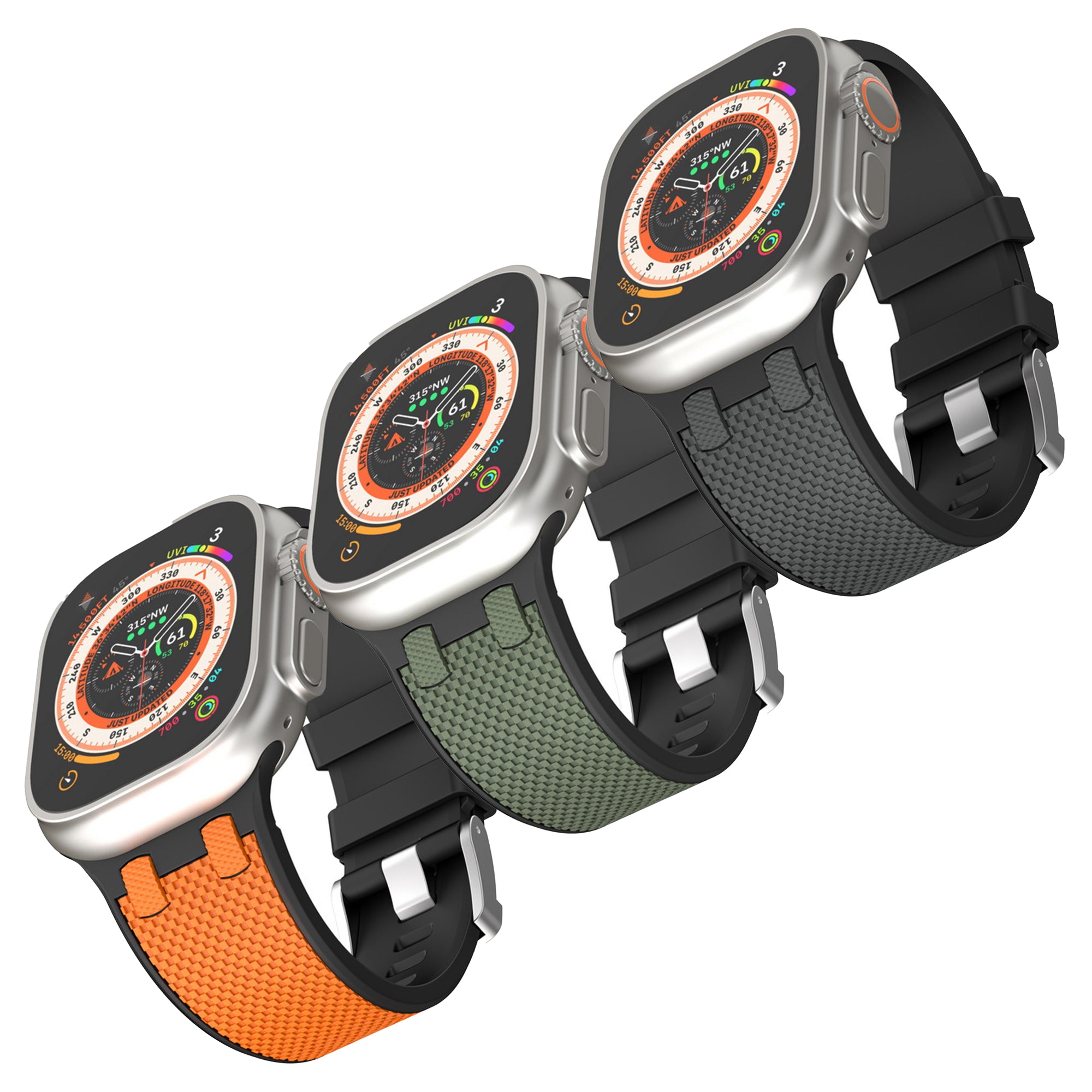 FiberGrip Rubber Strap For Apple Watch Ultra 3-1 / 46mm / 45mm / 44mm