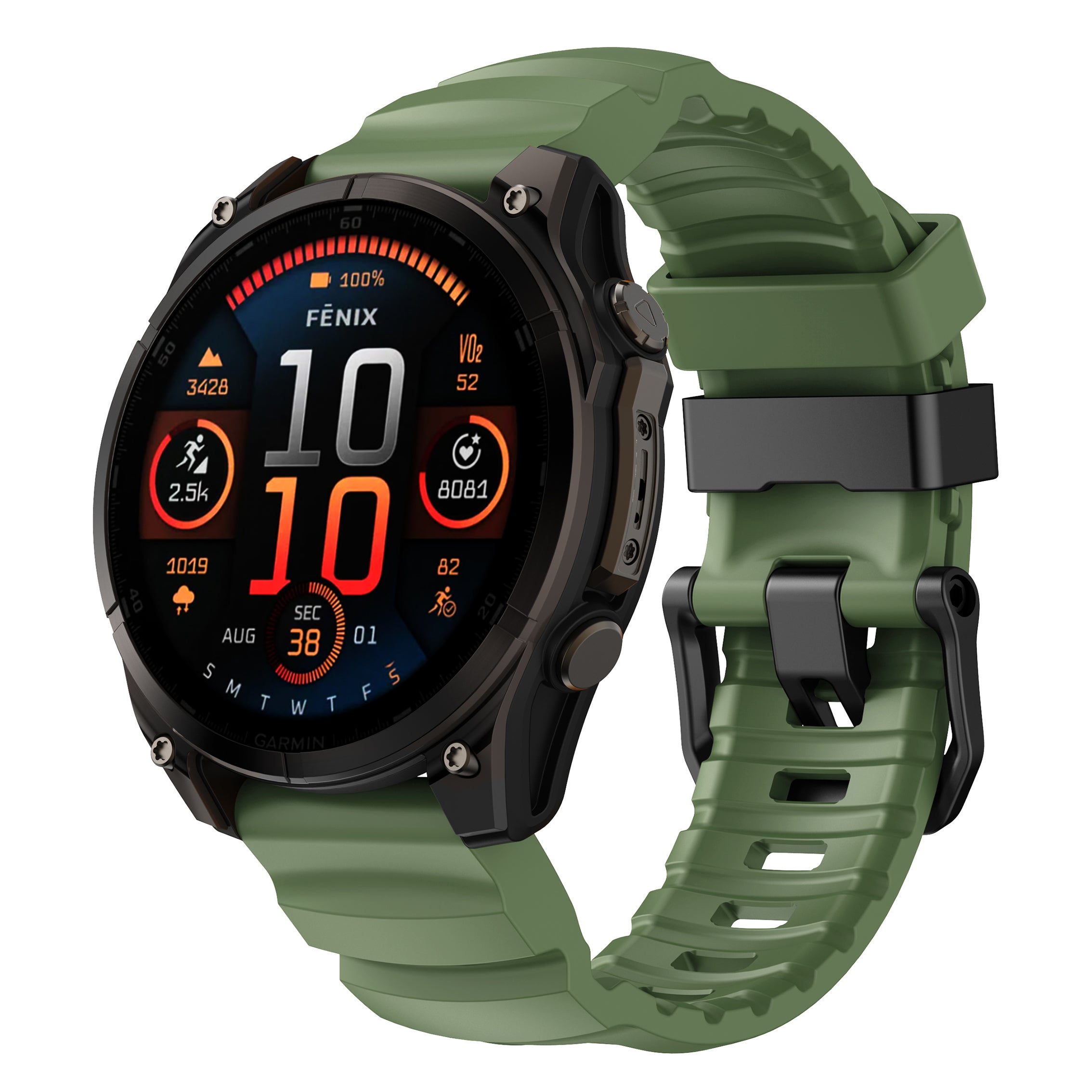22/26mm QuickFit Summit FKM Rubber Strap for Garmin Watch