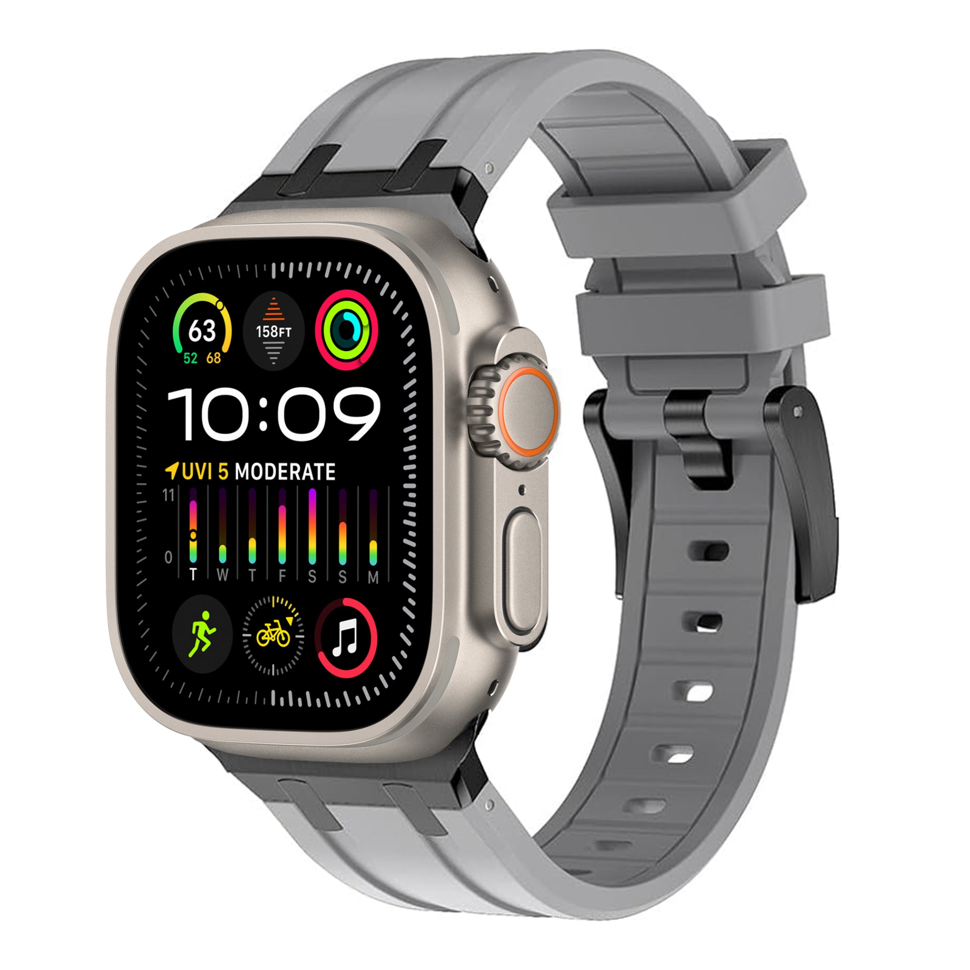 Elite FKM Rubber Strap For Apple Watch Ultra 3-1 / 46mm / 45mm / 44mm