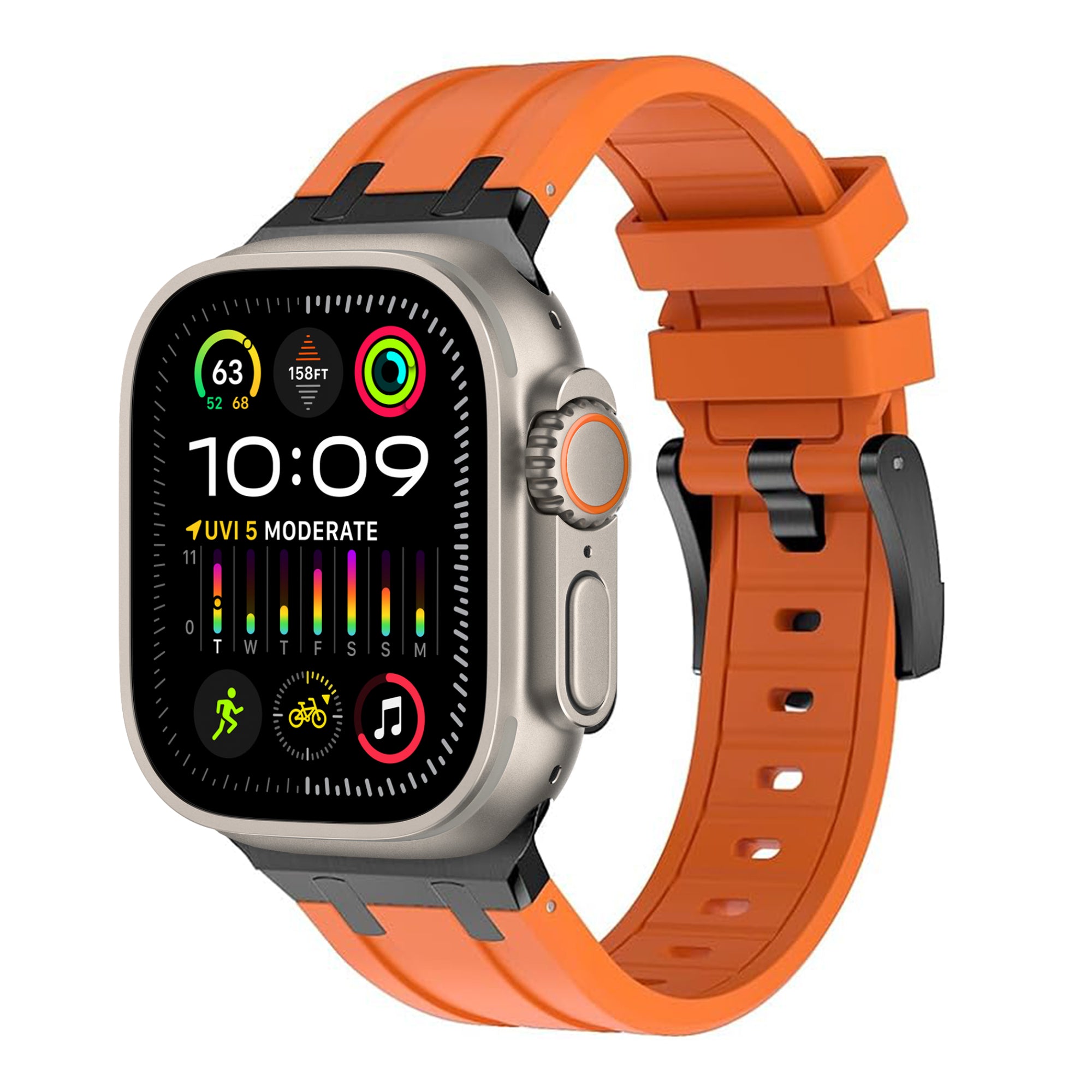 Elite FKM Rubber Strap For Apple Watch Ultra 3-1 / 46mm / 45mm / 44mm