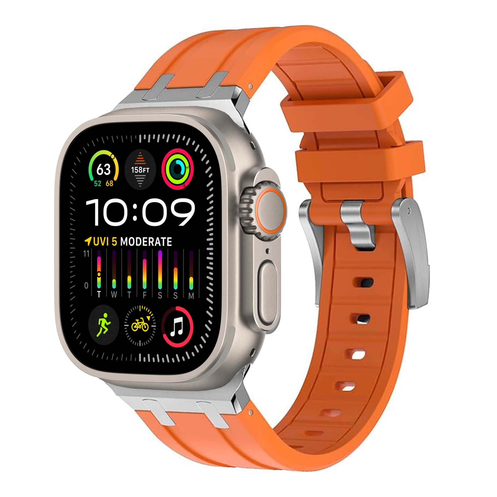 Elite FKM Rubber Strap For Apple Watch Ultra 3-1 / 46mm / 45mm / 44mm