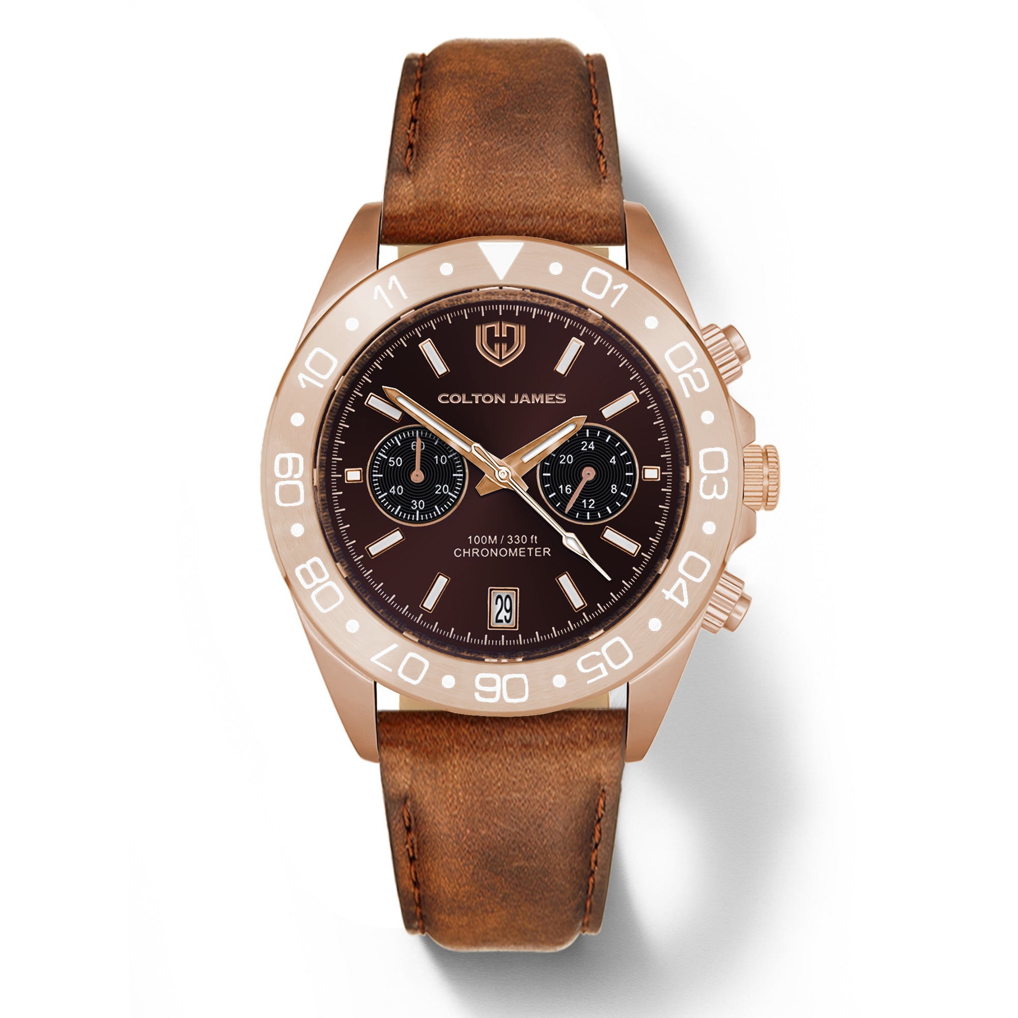 Paladin Mens Chronograph Watch - Burnt Rose Gold