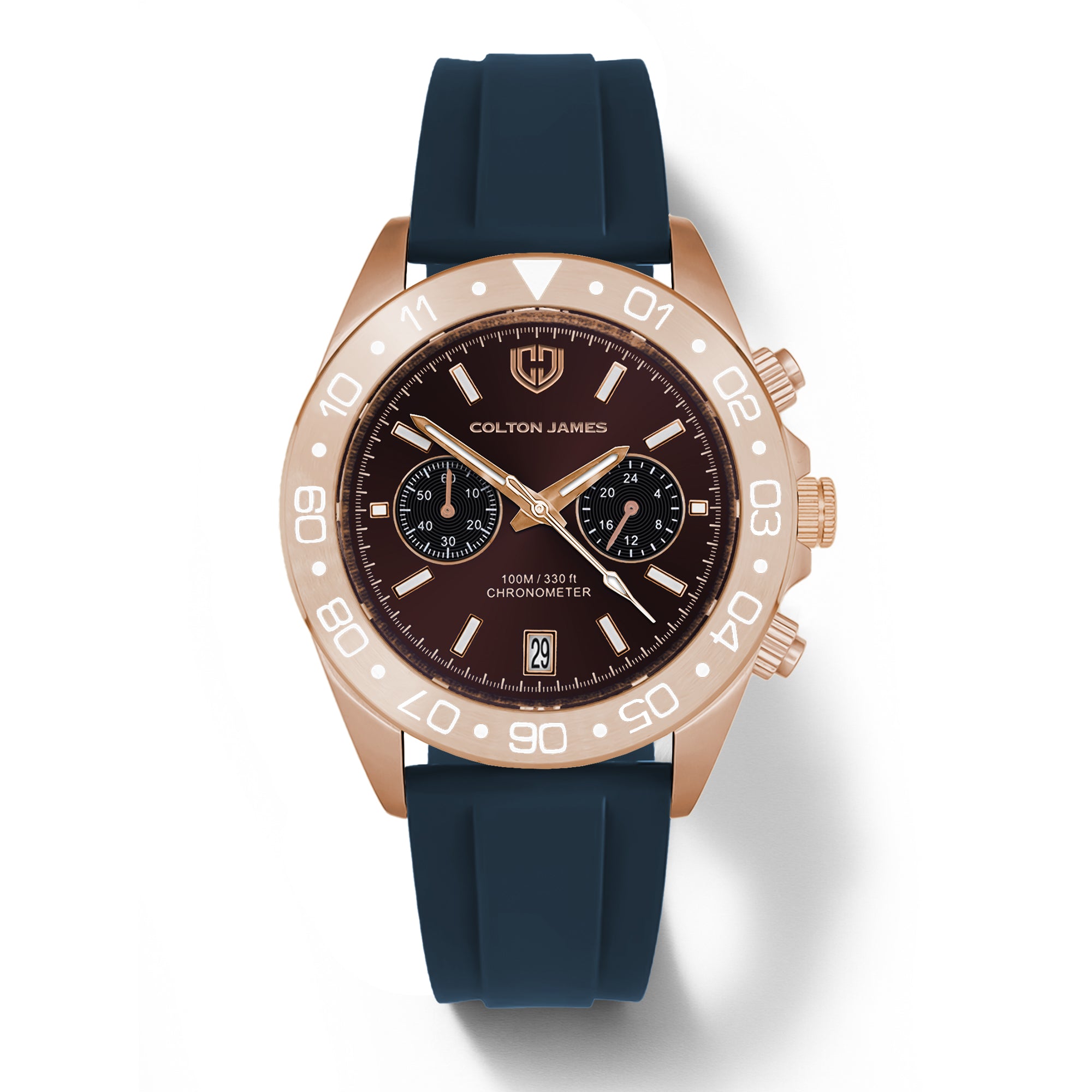 Paladin Mens Chronograph Watch - Burnt Rose Gold