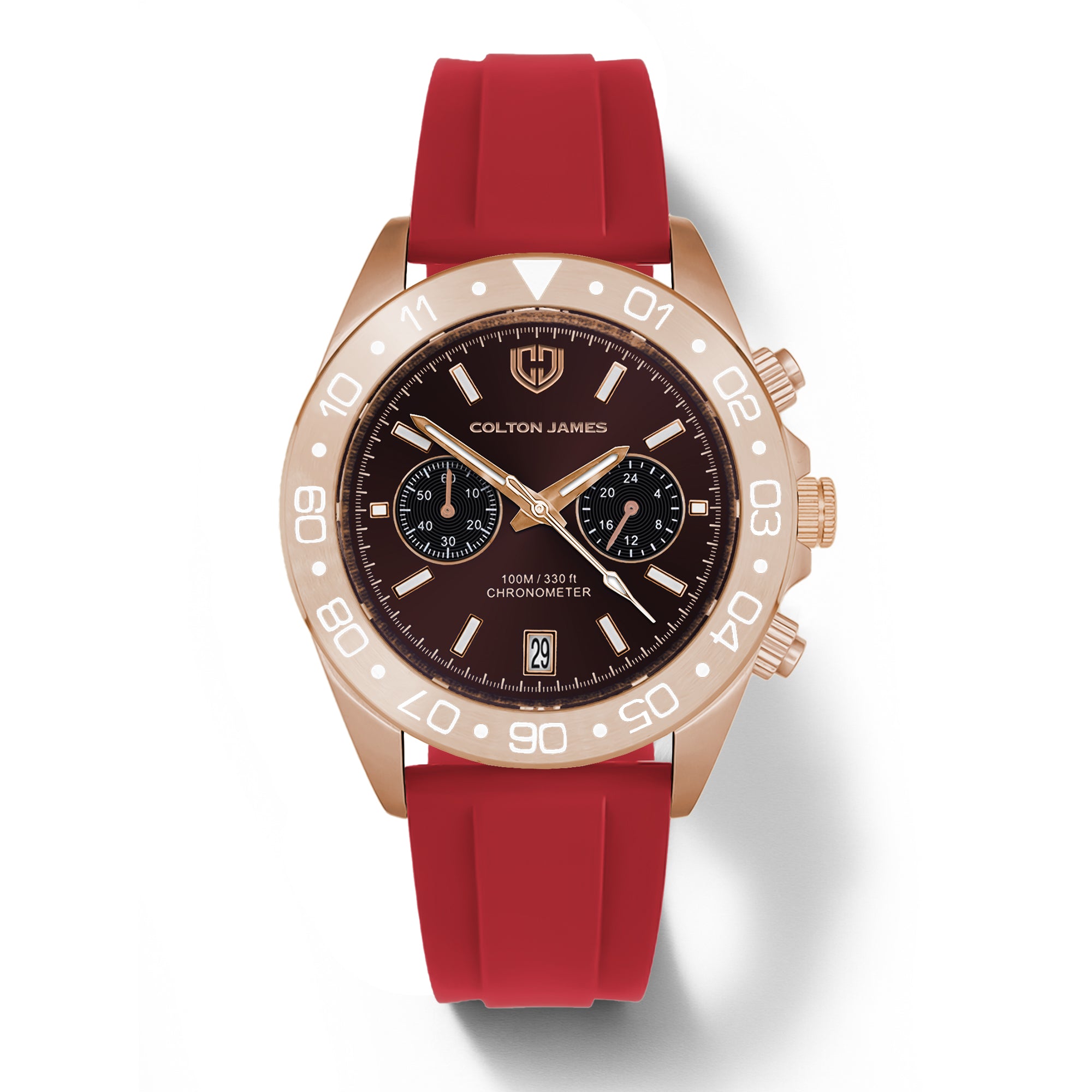 Paladin Mens Chronograph Watch - Burnt Rose Gold