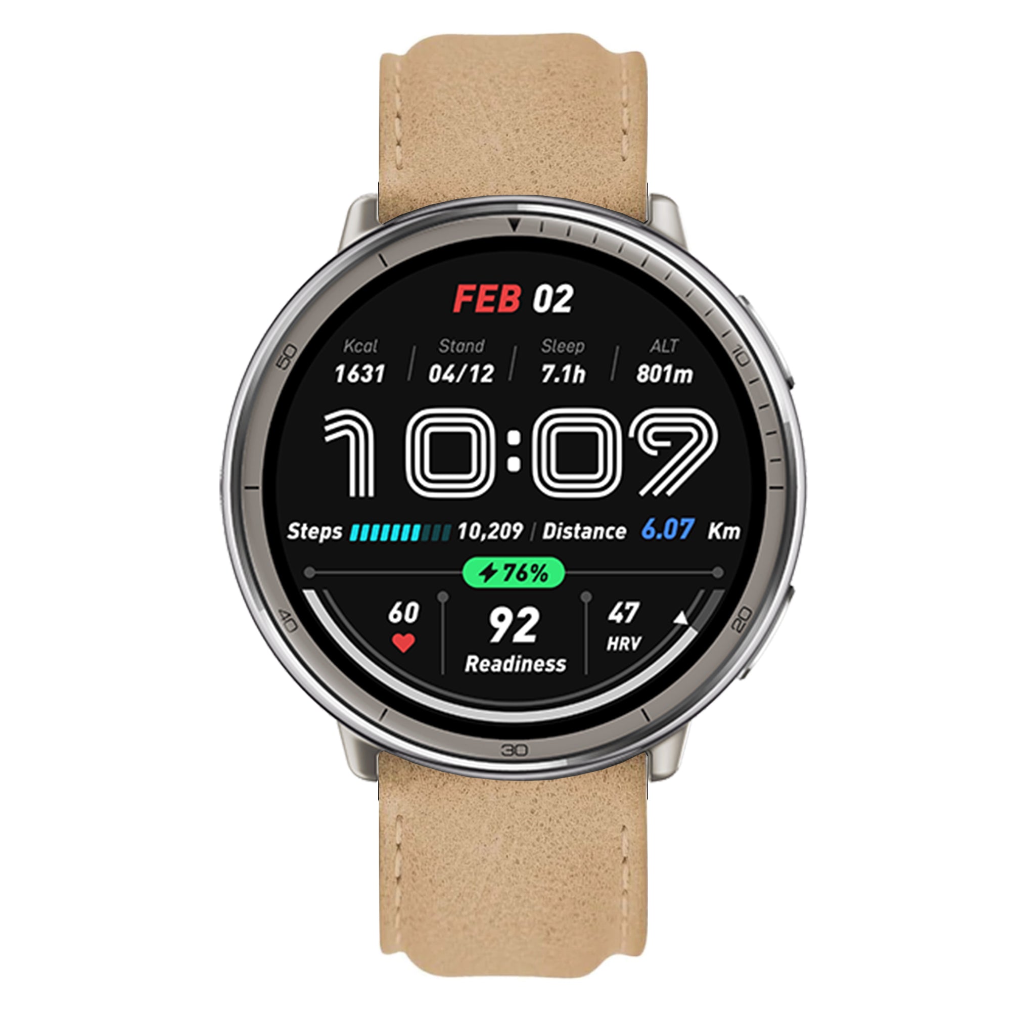 20mm Quick-Release Premium Italian Leather Strap for Amazfit Watch