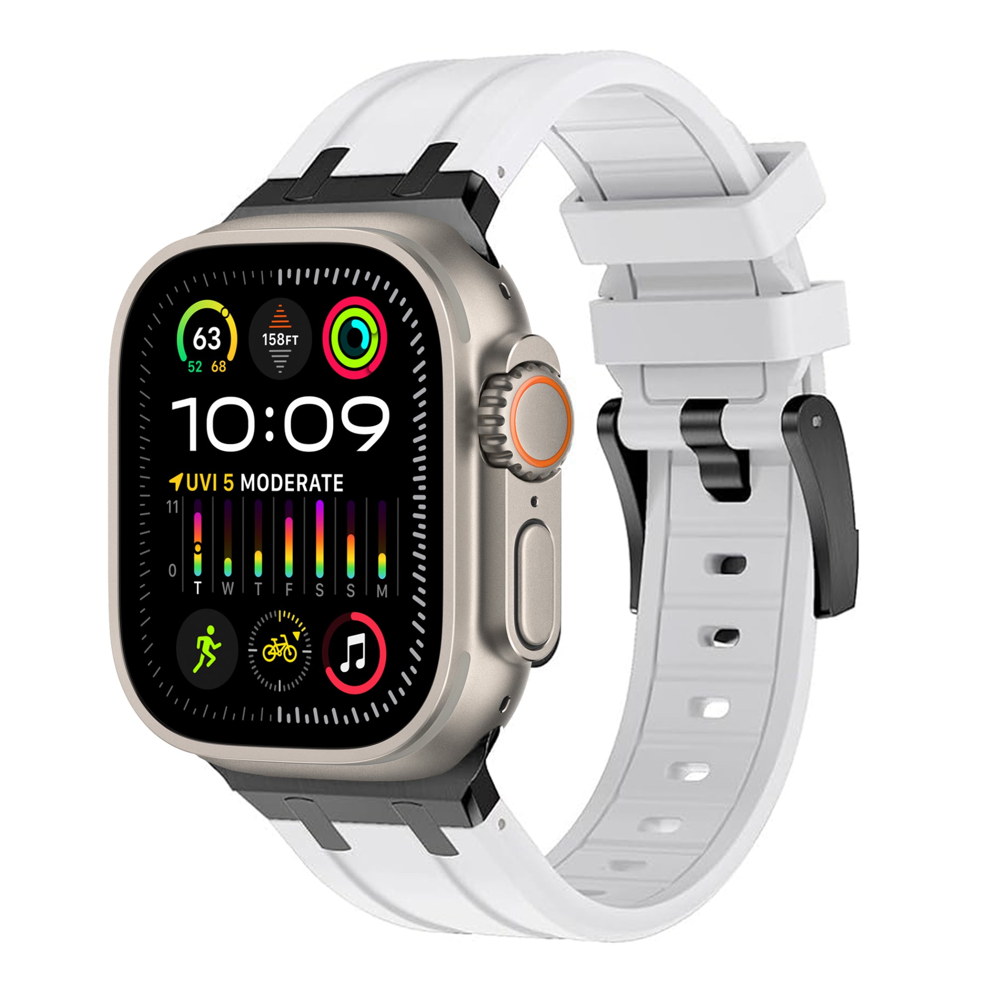 Elite FKM Rubber Strap For Apple Watch Ultra 3-1 / 46mm / 45mm / 44mm