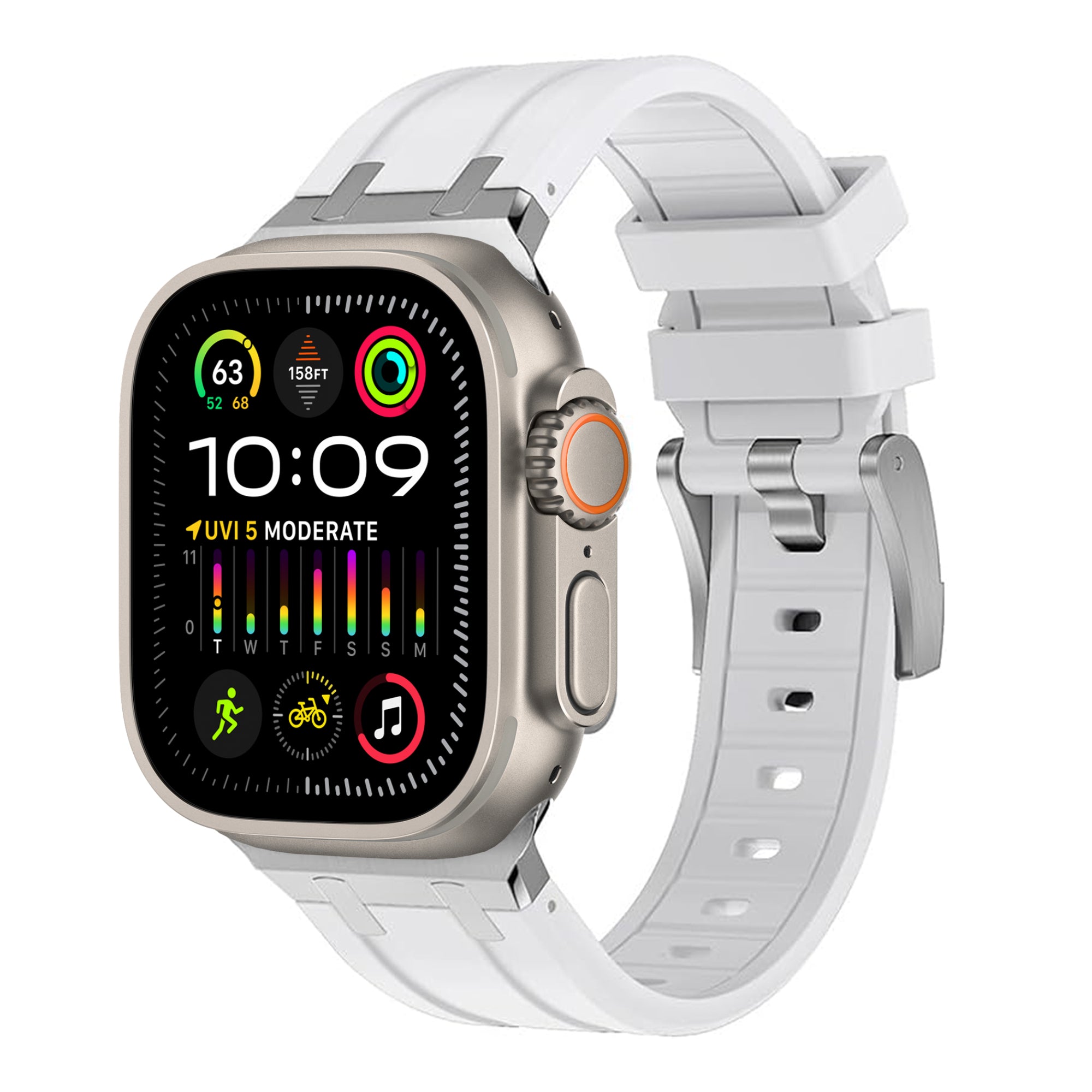 Elite FKM Rubber Strap For Apple Watch Ultra 3-1 / 46mm / 45mm / 44mm