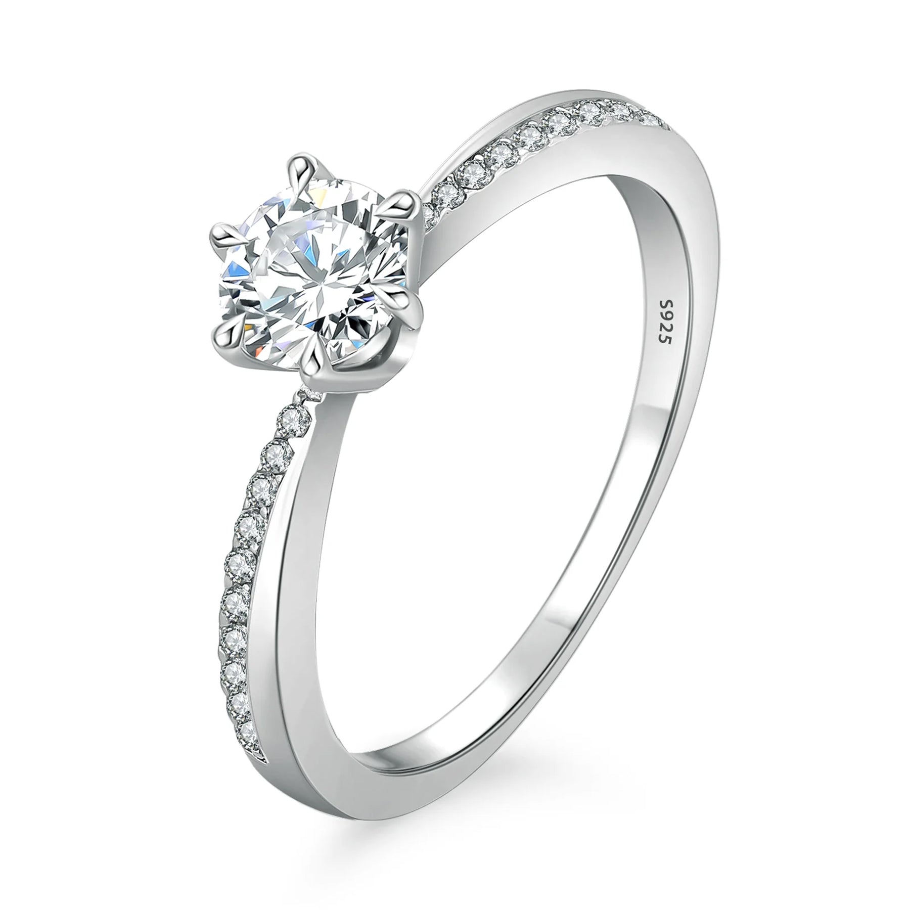 #Style_0.5ct Pavé Round Solitaire