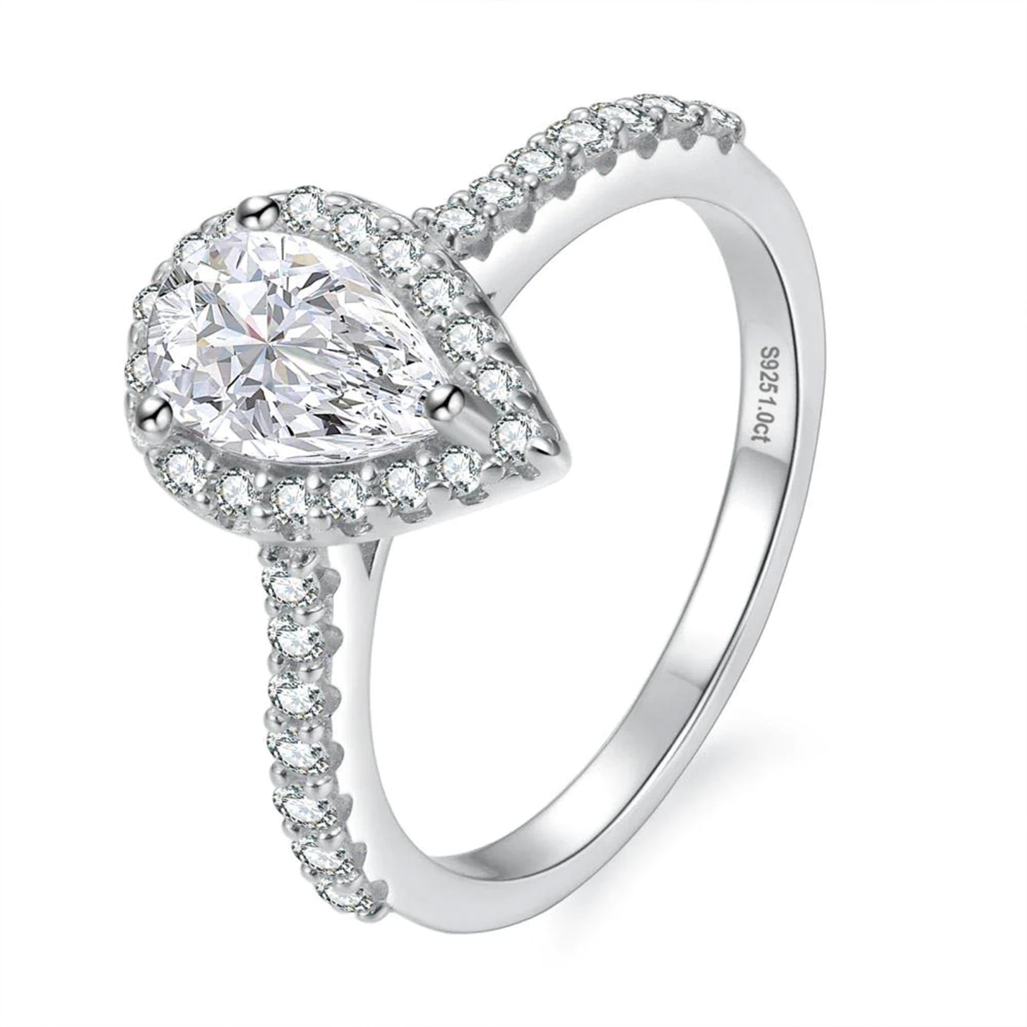 #Style_1.0ct Pear Halo